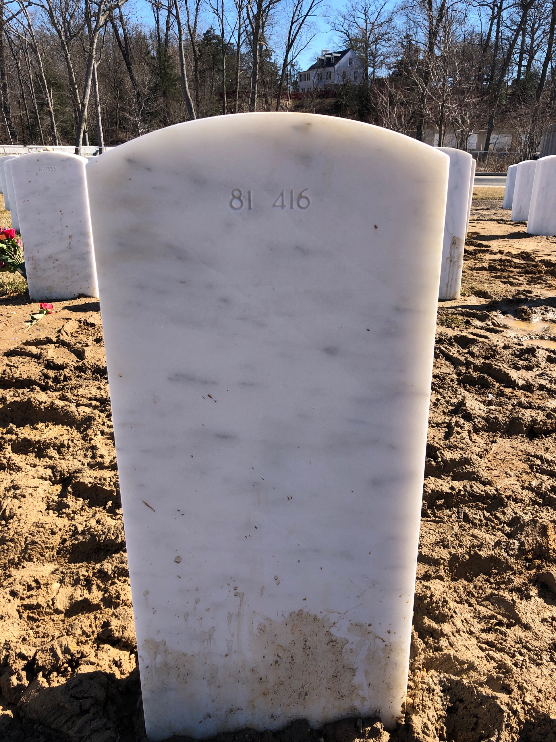 Back of headstone — George Anastasi