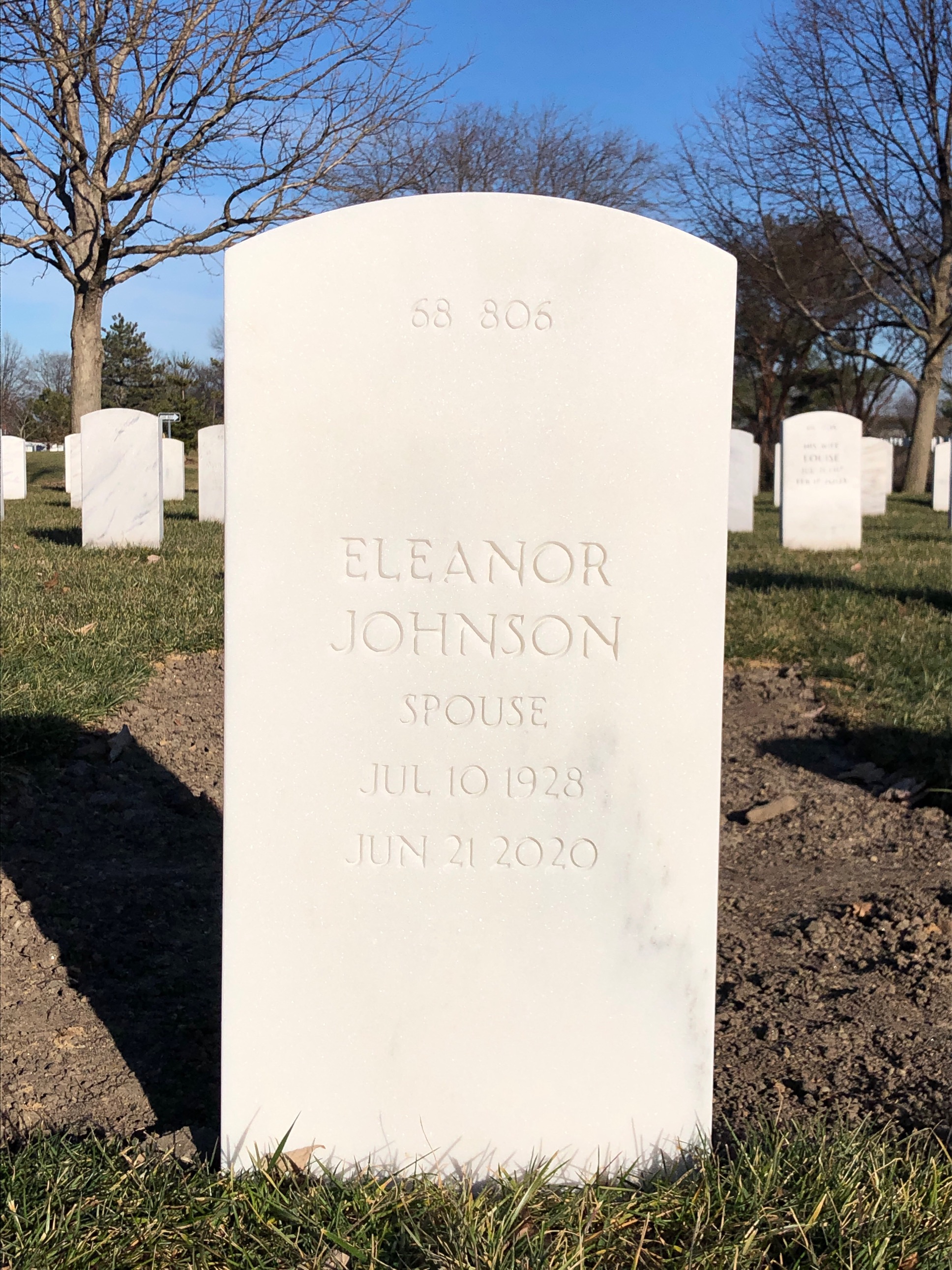 Back of headstone — Edward Barr