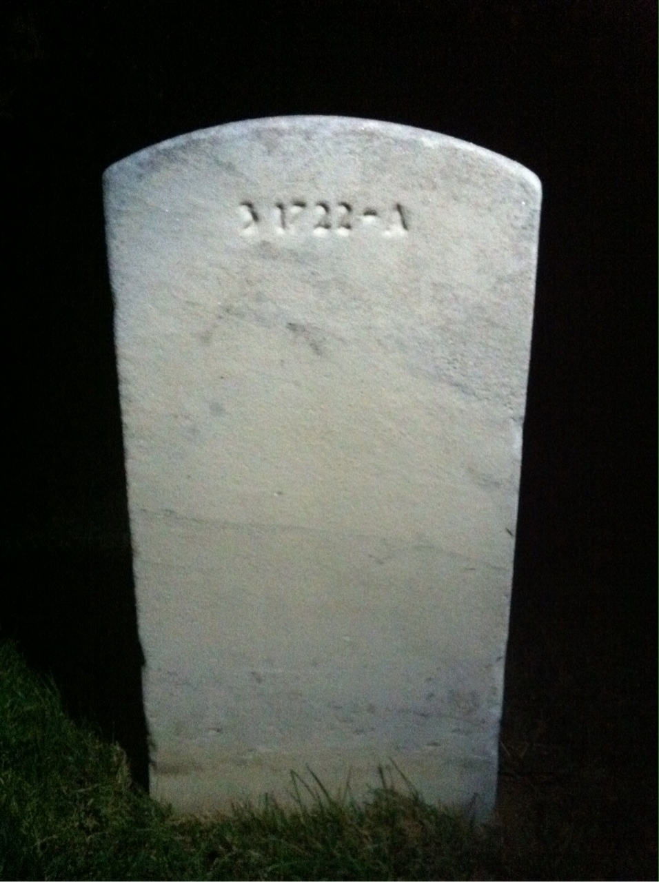 Back of headstone — Cora Abbott
