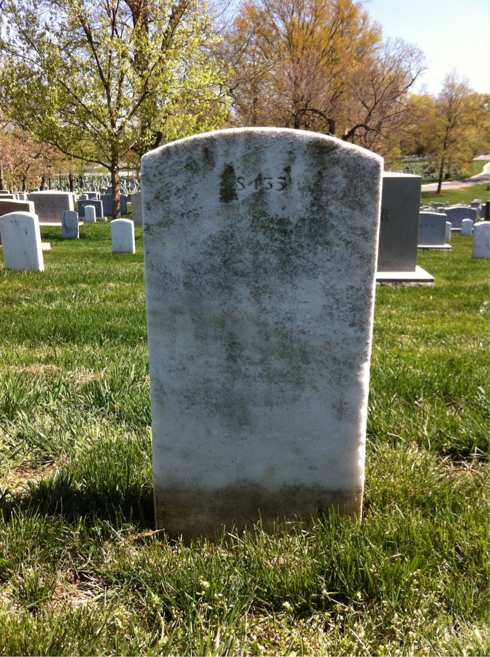 Back of headstone — Edna Allen