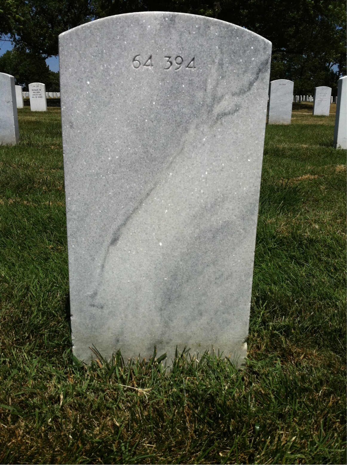 Back of headstone — James E Riggins