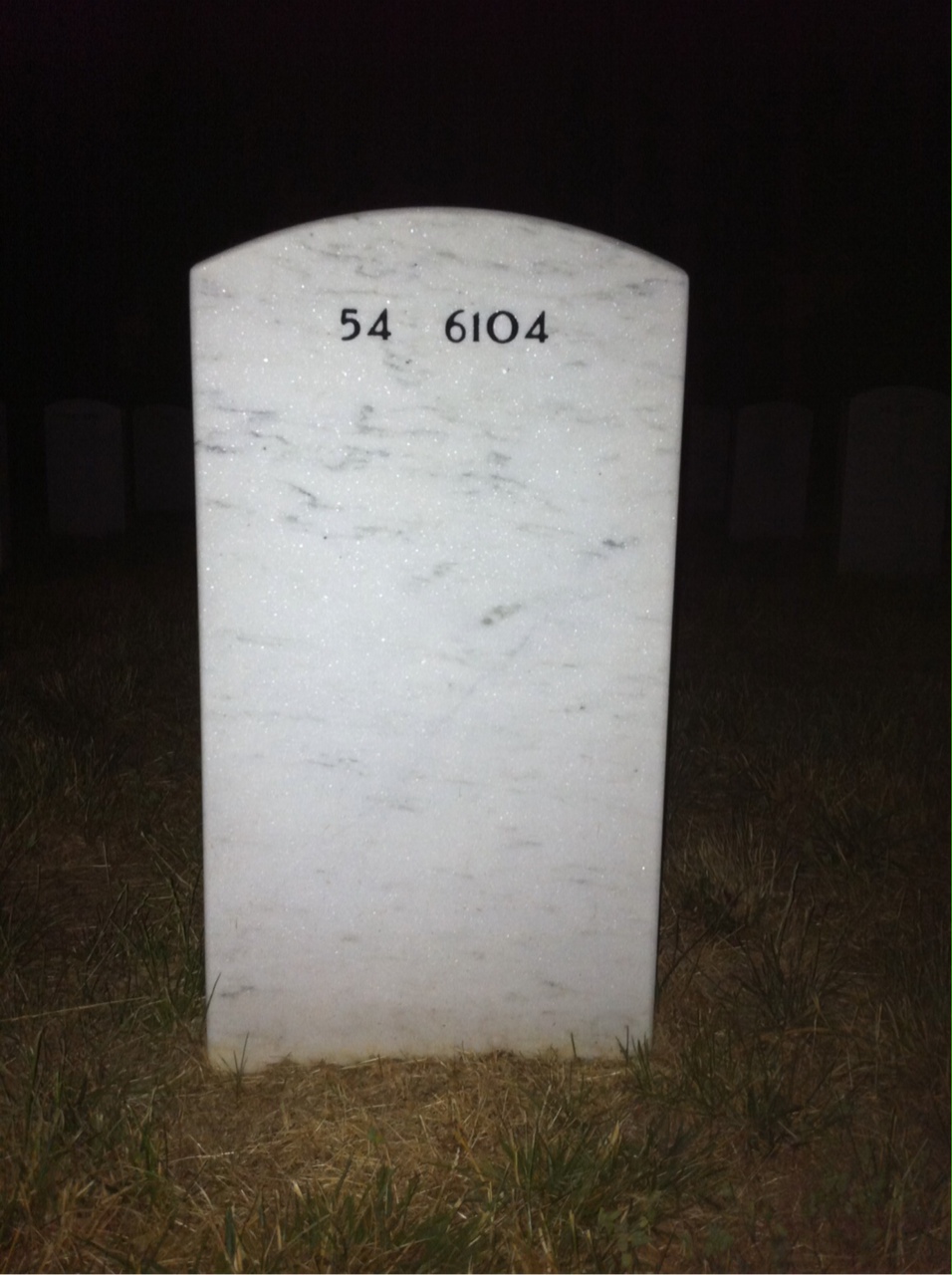 Back of headstone — Sterling Roberts