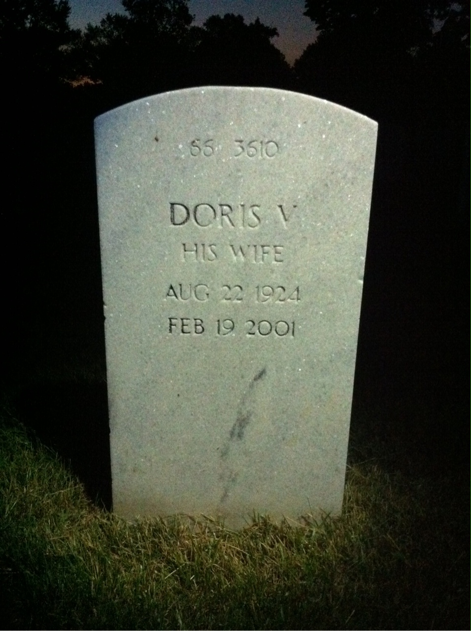 Back of headstone — Harold Cox