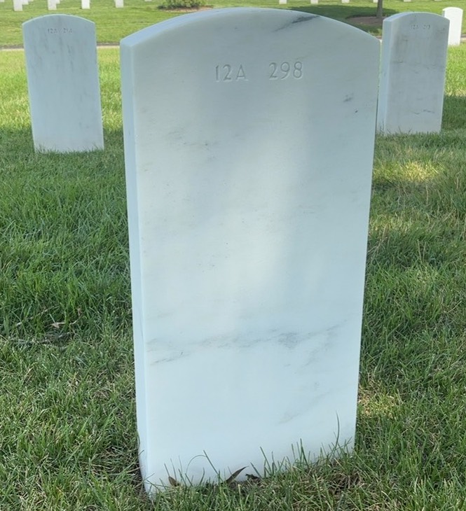 Back of headstone — Weston W Ochse