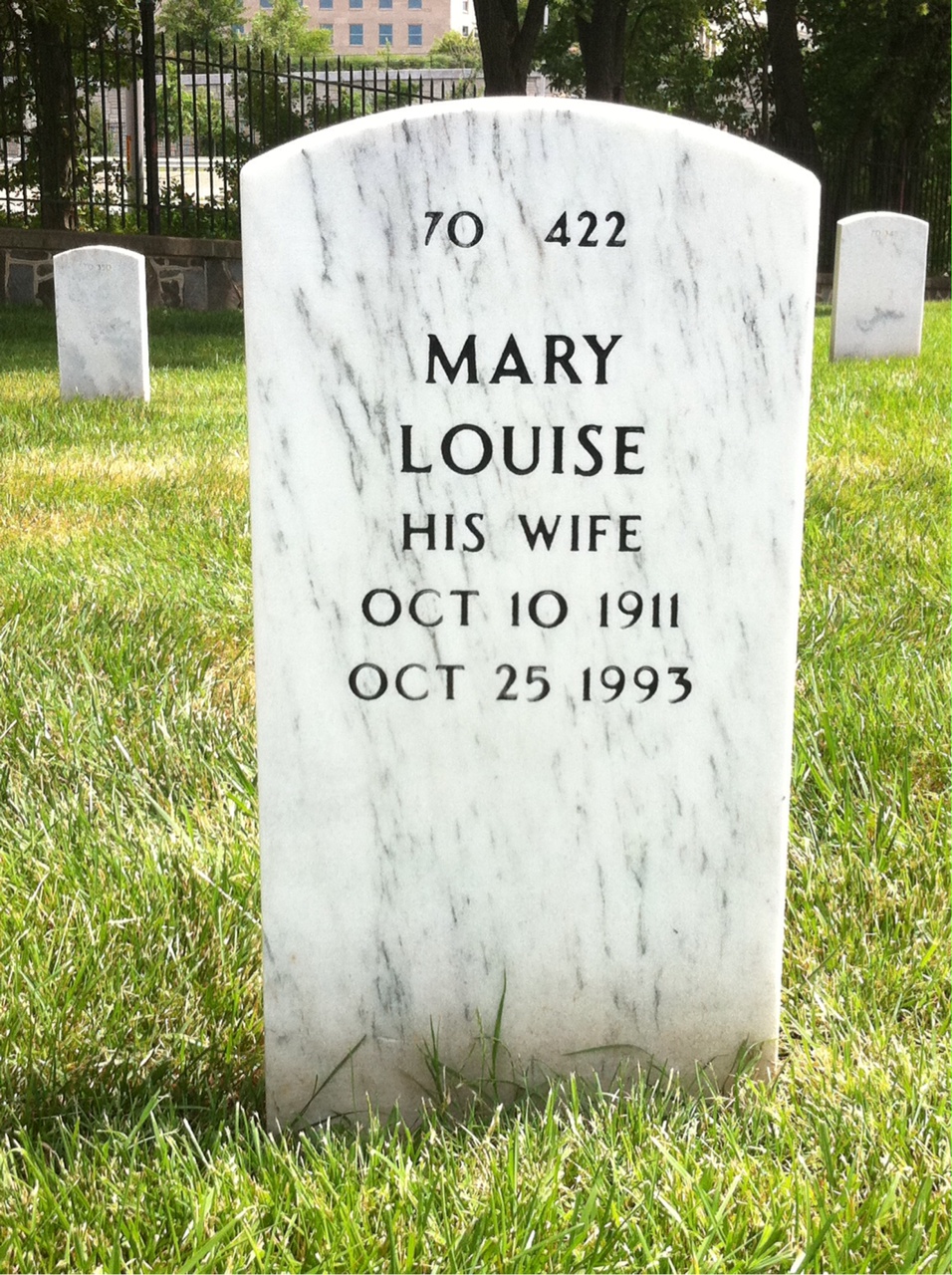 Back of headstone — Donald Wold