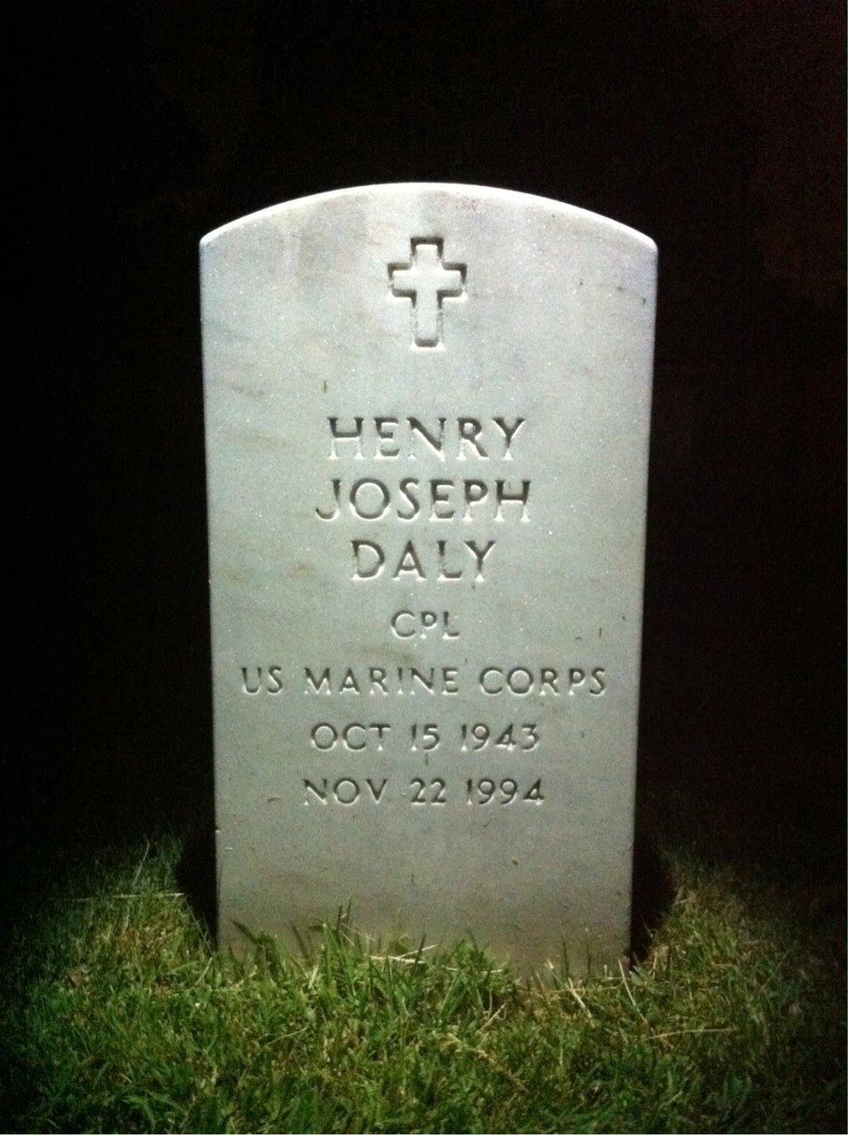 Headstone of Henry Daly