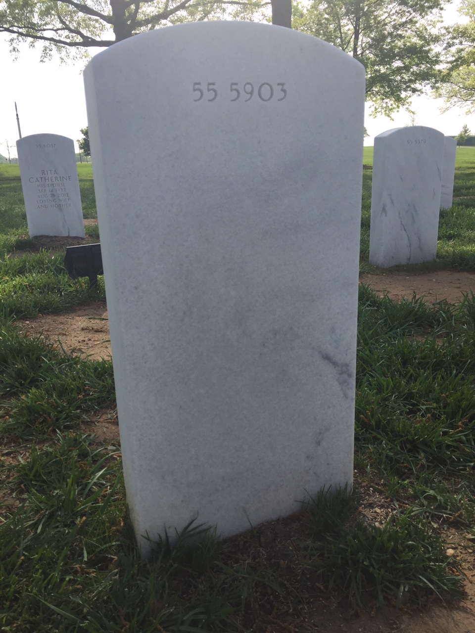 Back of headstone — George Bieber