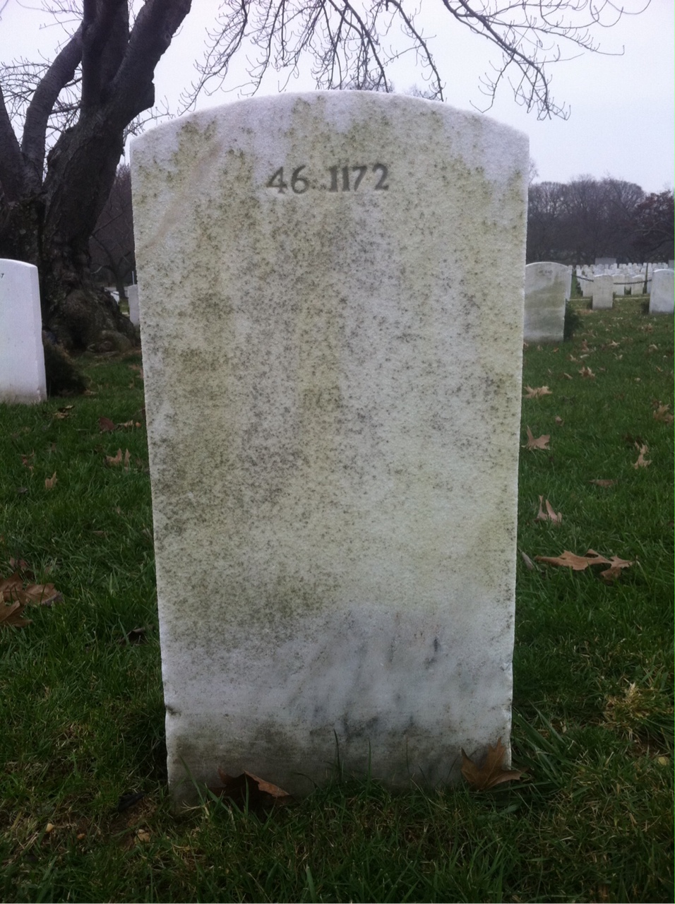 Back of headstone — John Mutchler