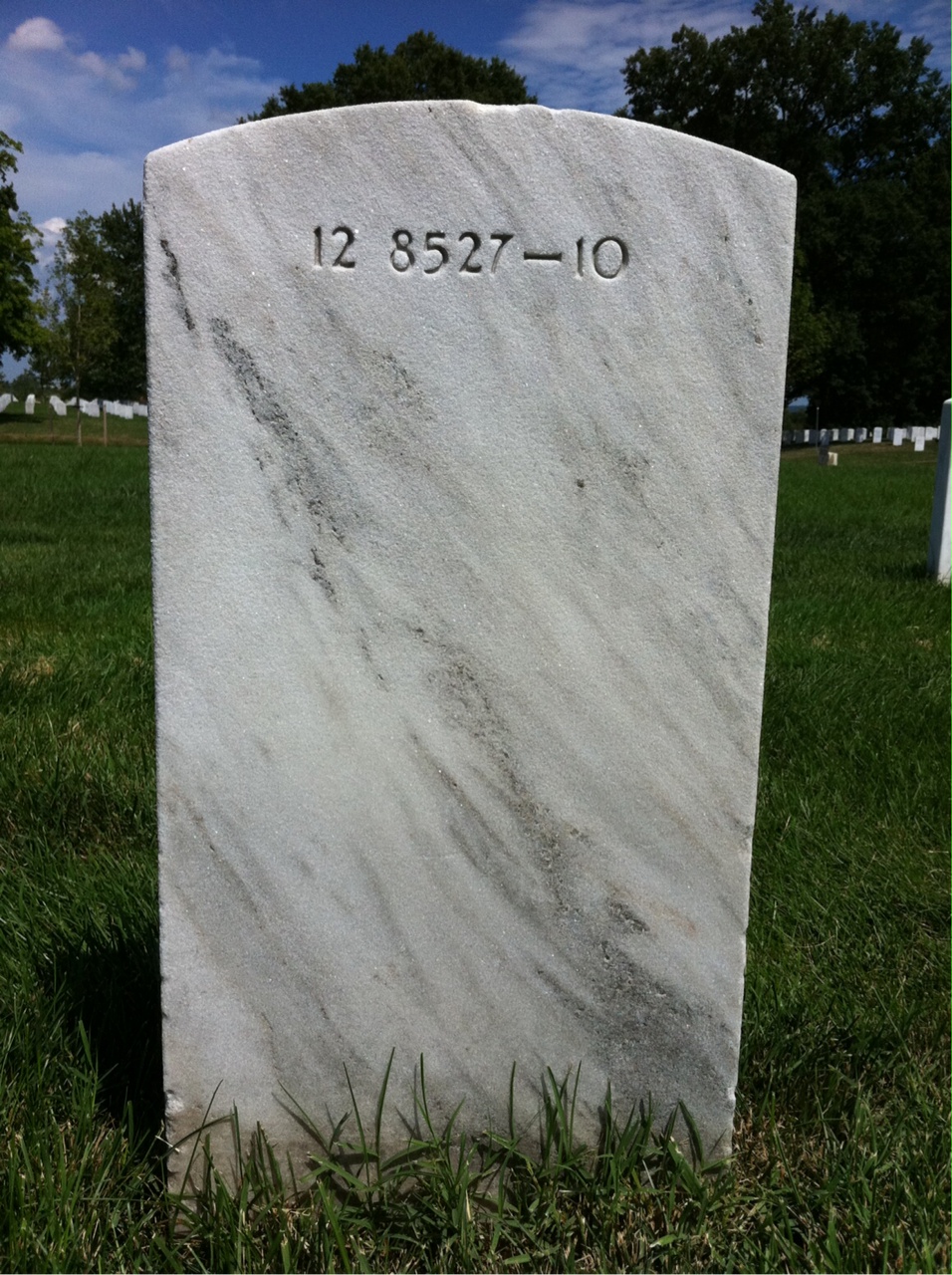 Back of headstone — Thomas S Christiansen