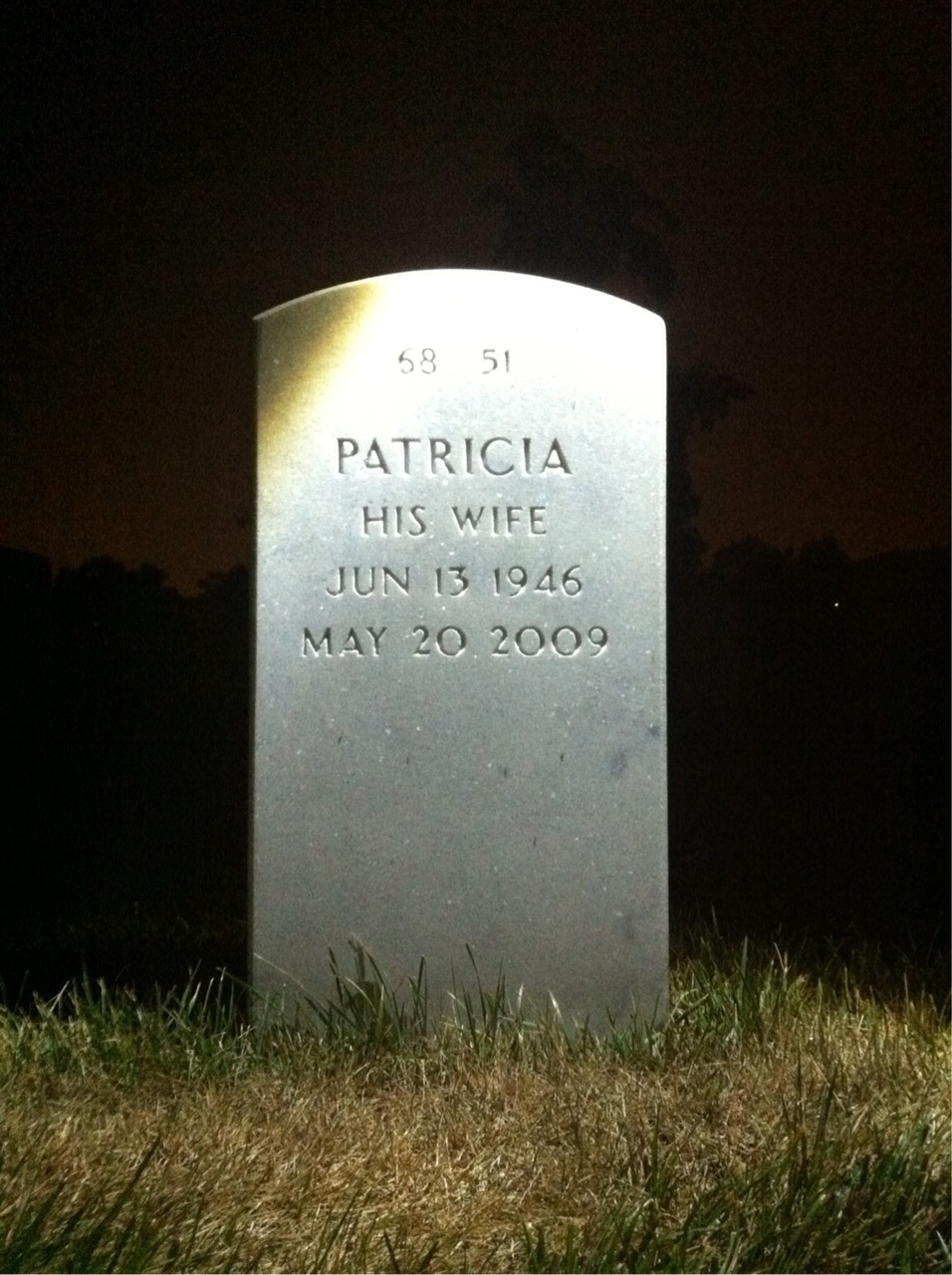 Back of headstone — Terry Ferrell