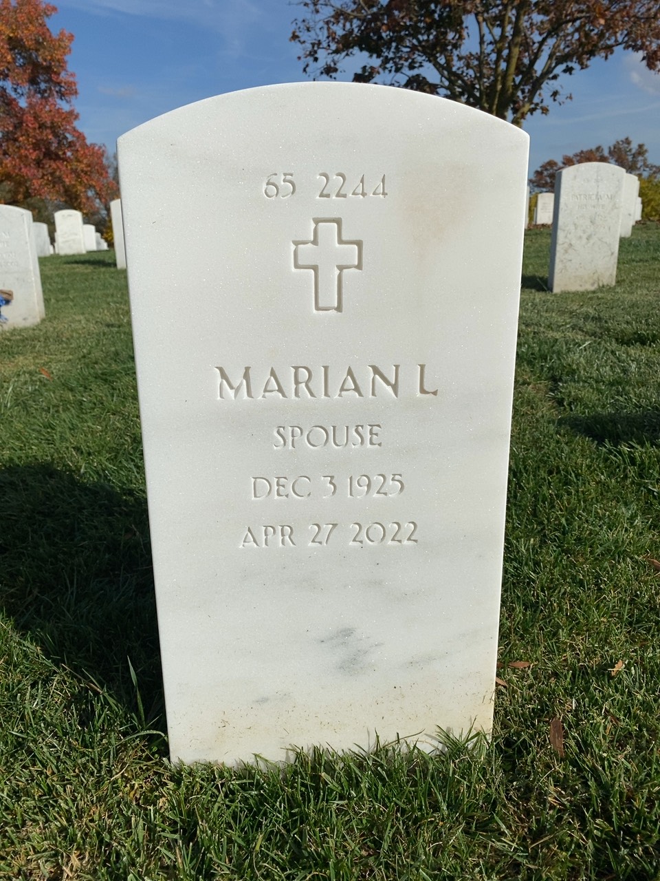 Back of headstone — Charles Blair