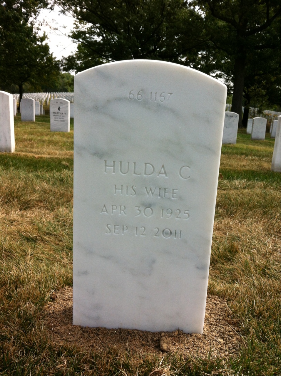Back of headstone — William Russell