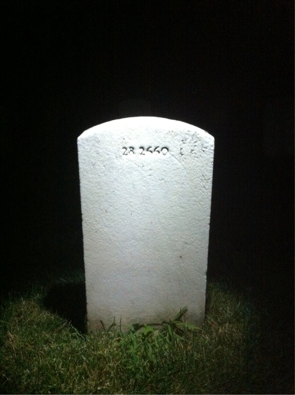 Back of headstone — Willie Walker