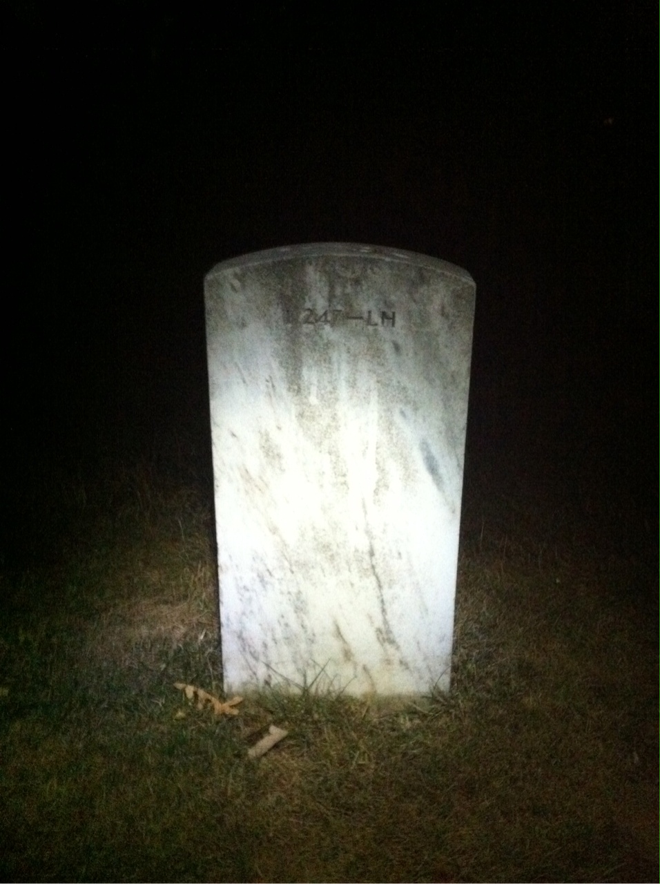 Back of headstone — Burr Nello Johnson