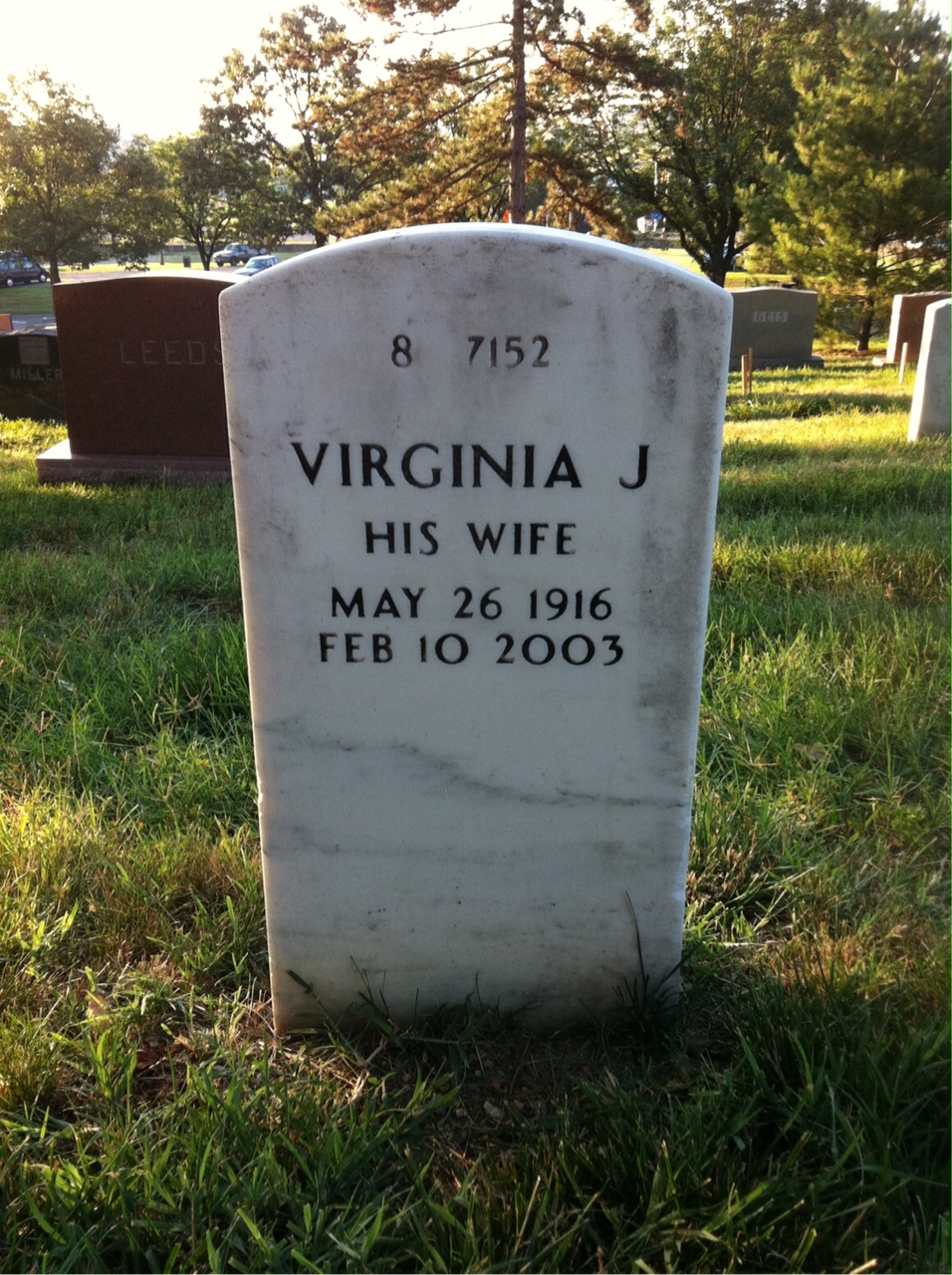 Back of headstone — Milton Wertz