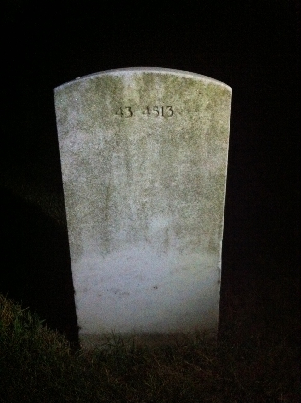 Back of headstone — Melvyn Middleton