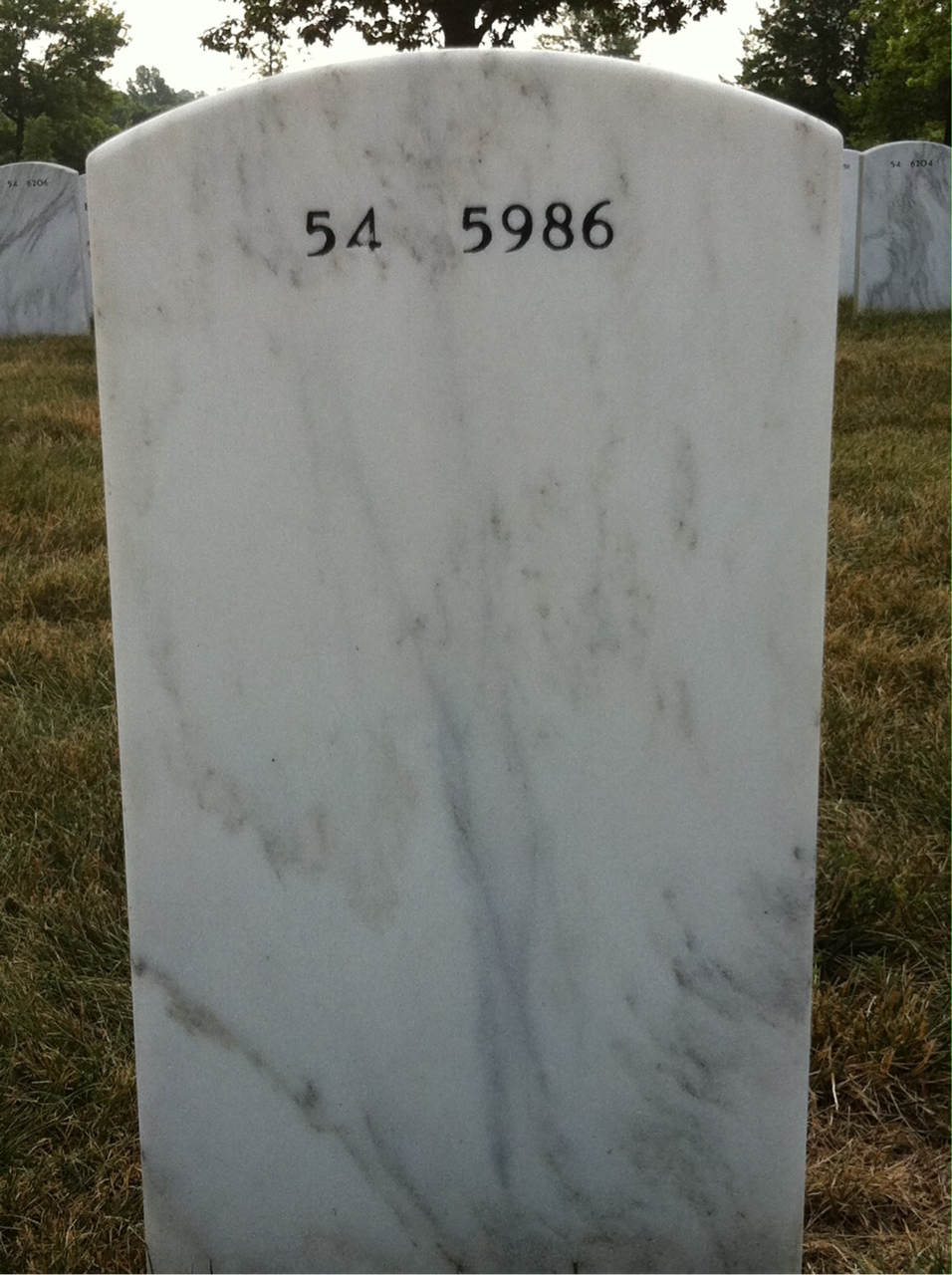 Back of headstone — Paul Fahey