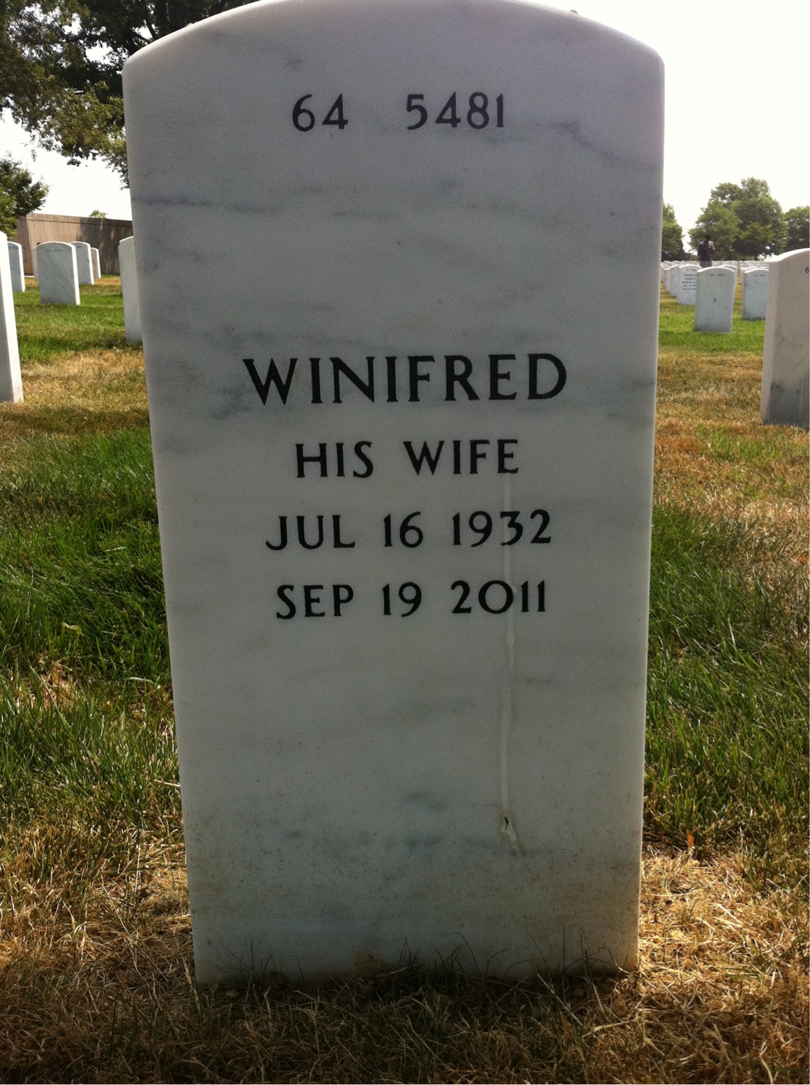 Back of headstone — George Peoples