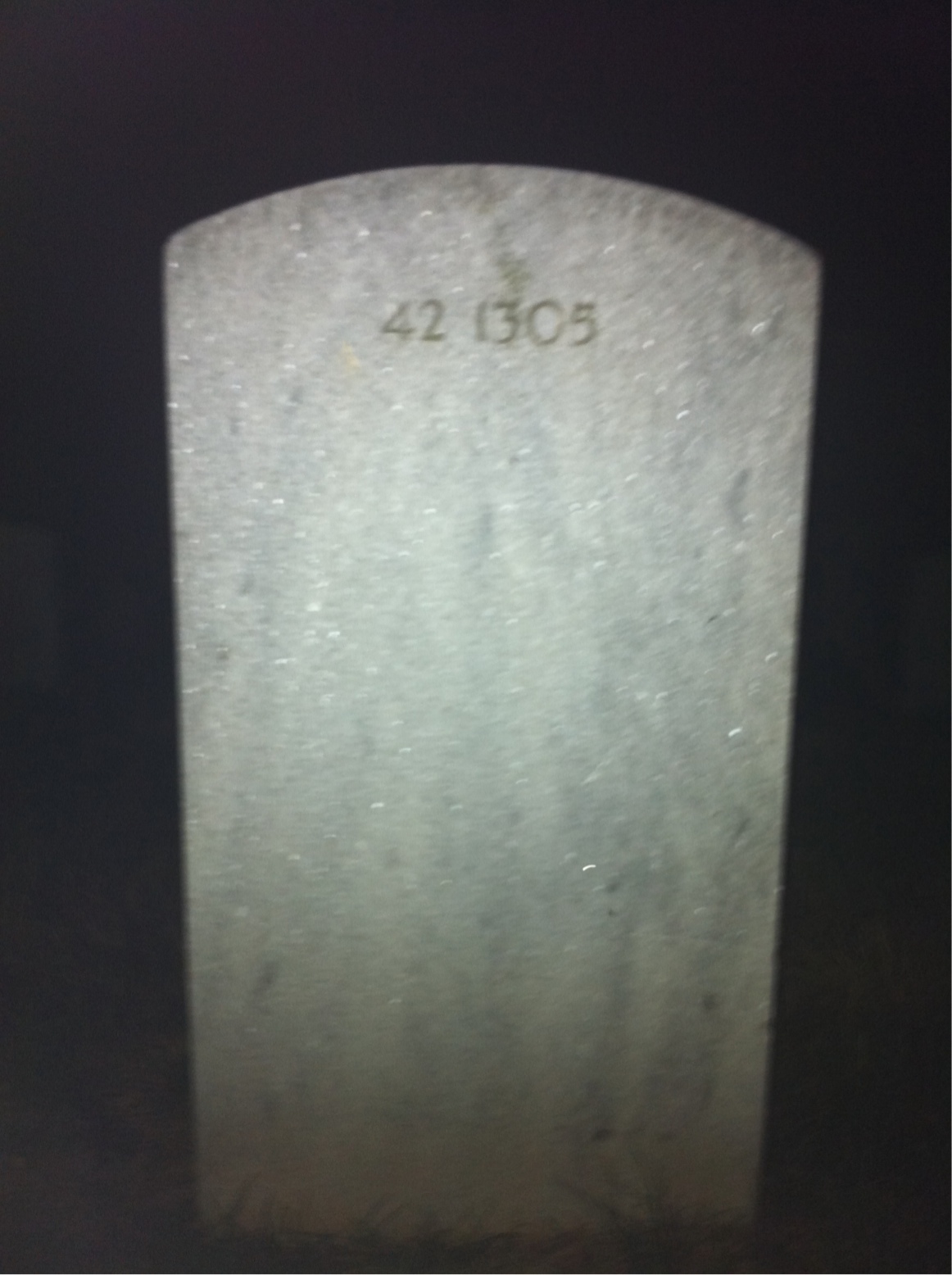 Back of headstone — William S Goodwin