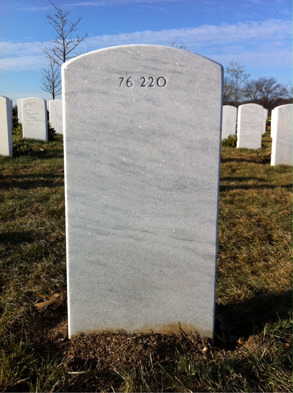 Back of headstone — Peter Kiril Oratowski