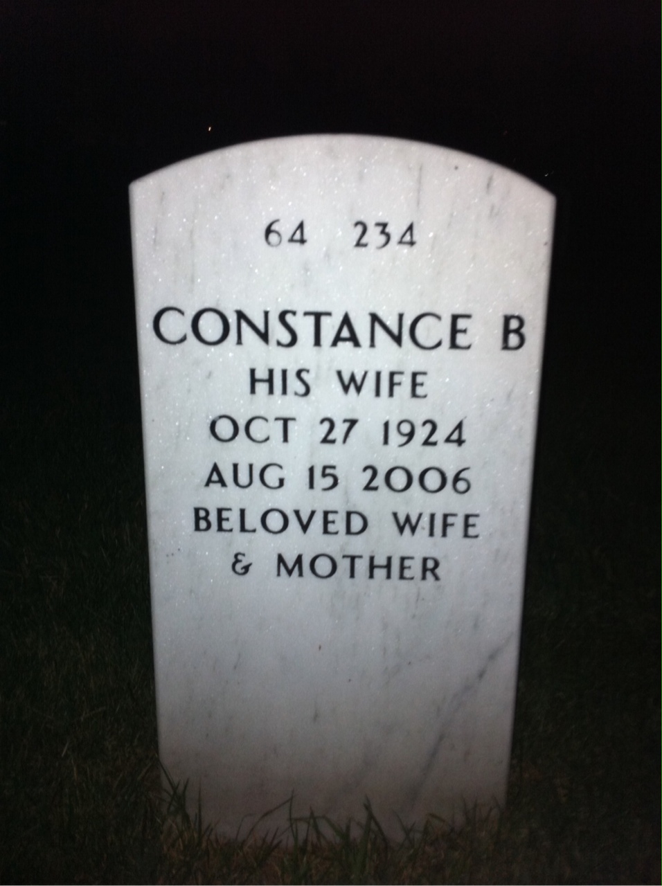 Back of headstone — Robert Krug