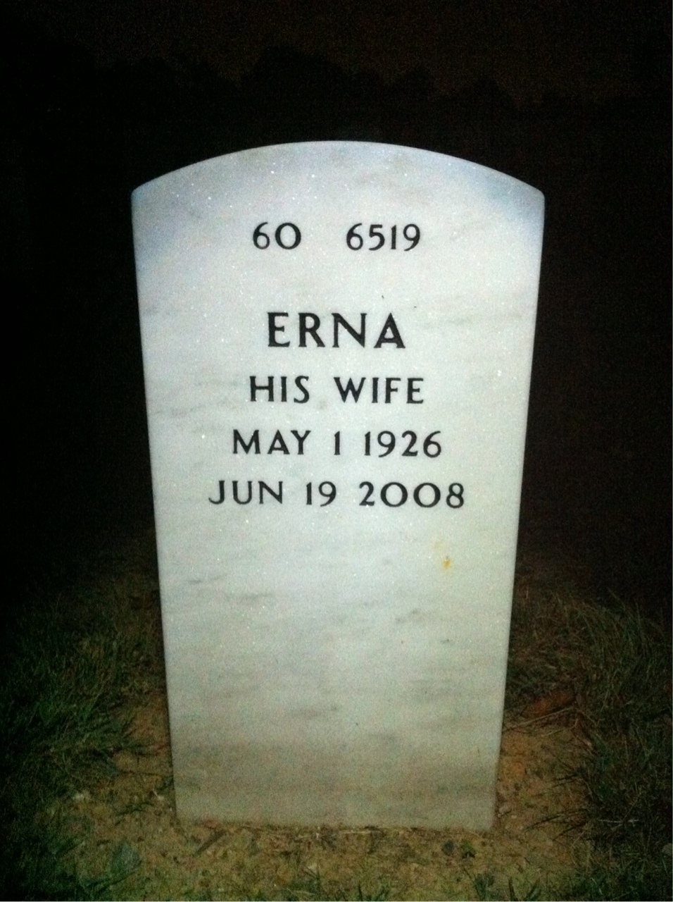 Back of headstone — Charles Clark