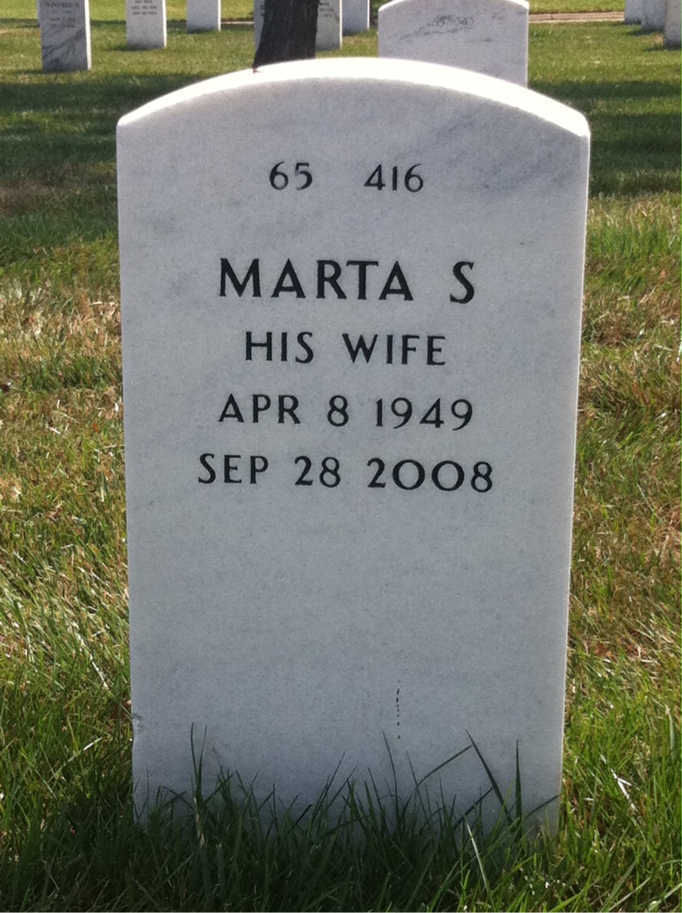 Back of headstone — Roland Trimble