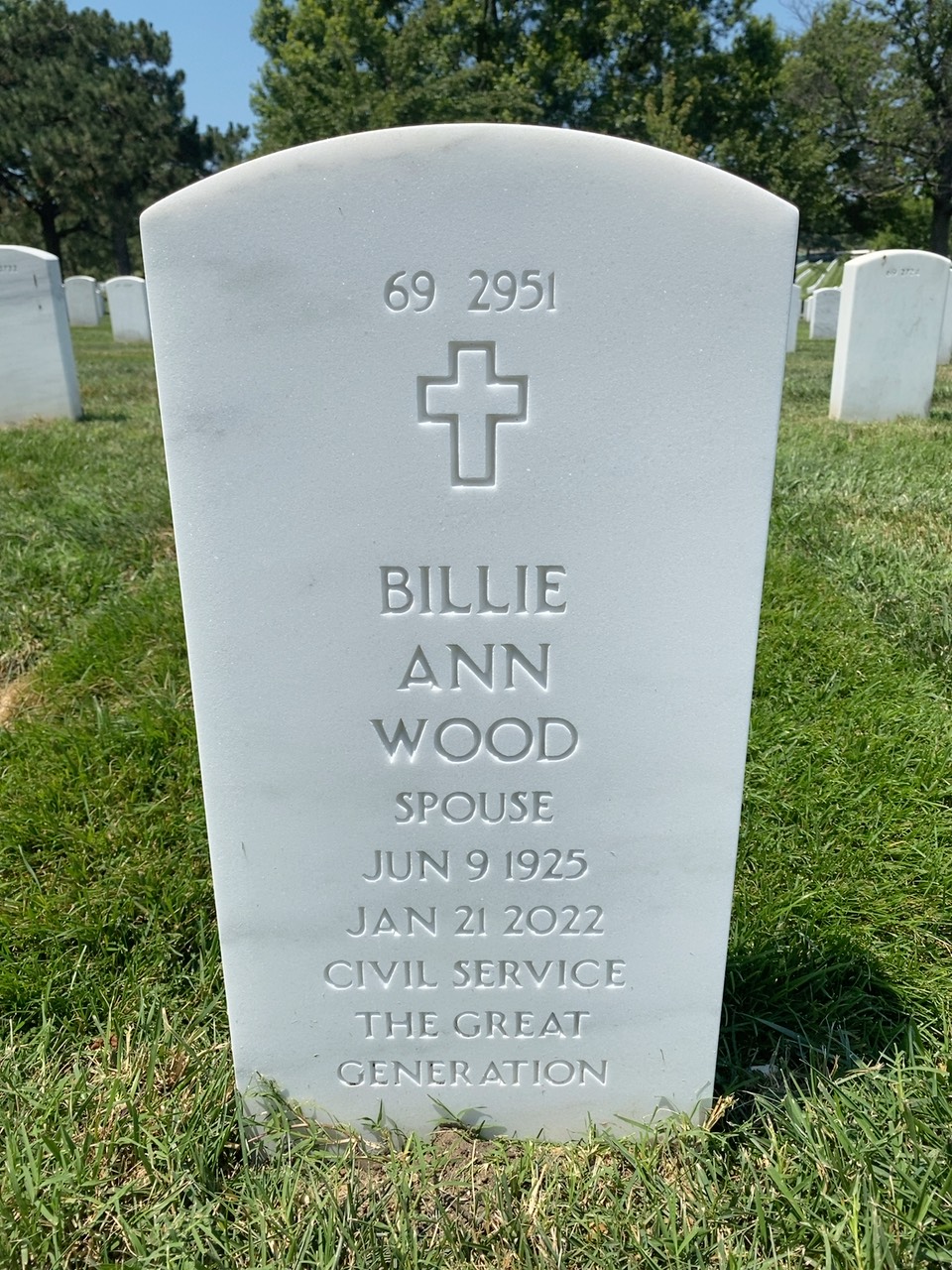 Back of headstone — Robert Wood