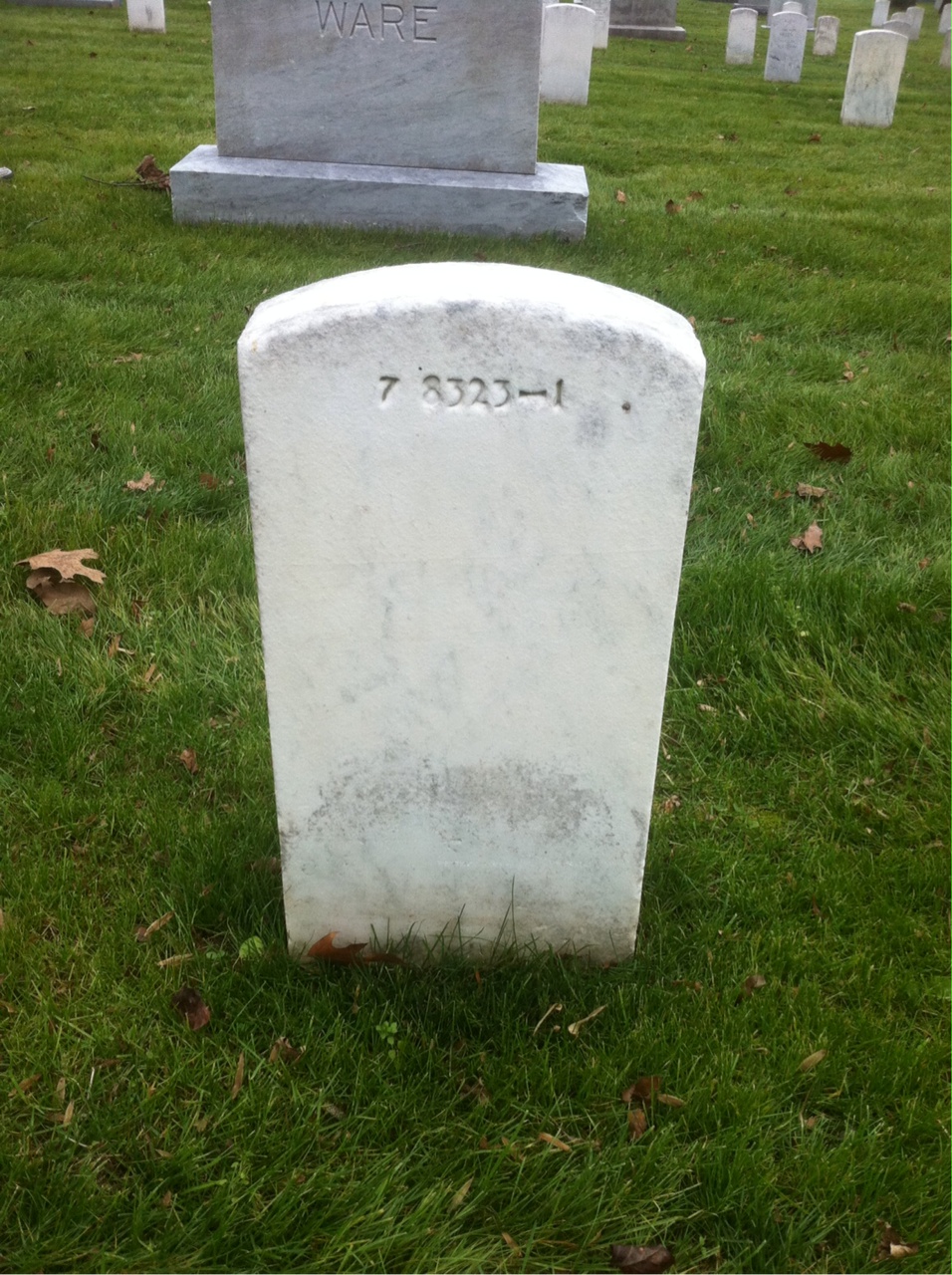 Back of headstone — Matthias Monson