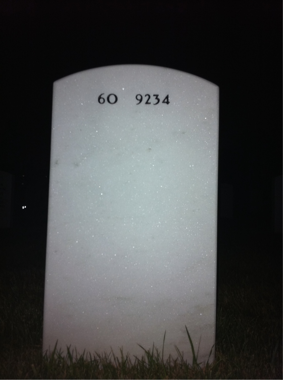 Back of headstone — Jacqueline Oliver