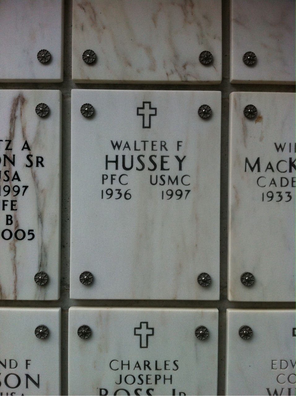 Walter F Hussey