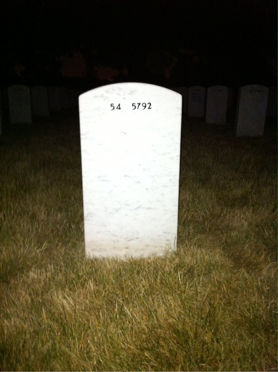 Back of headstone — Jack Dunn