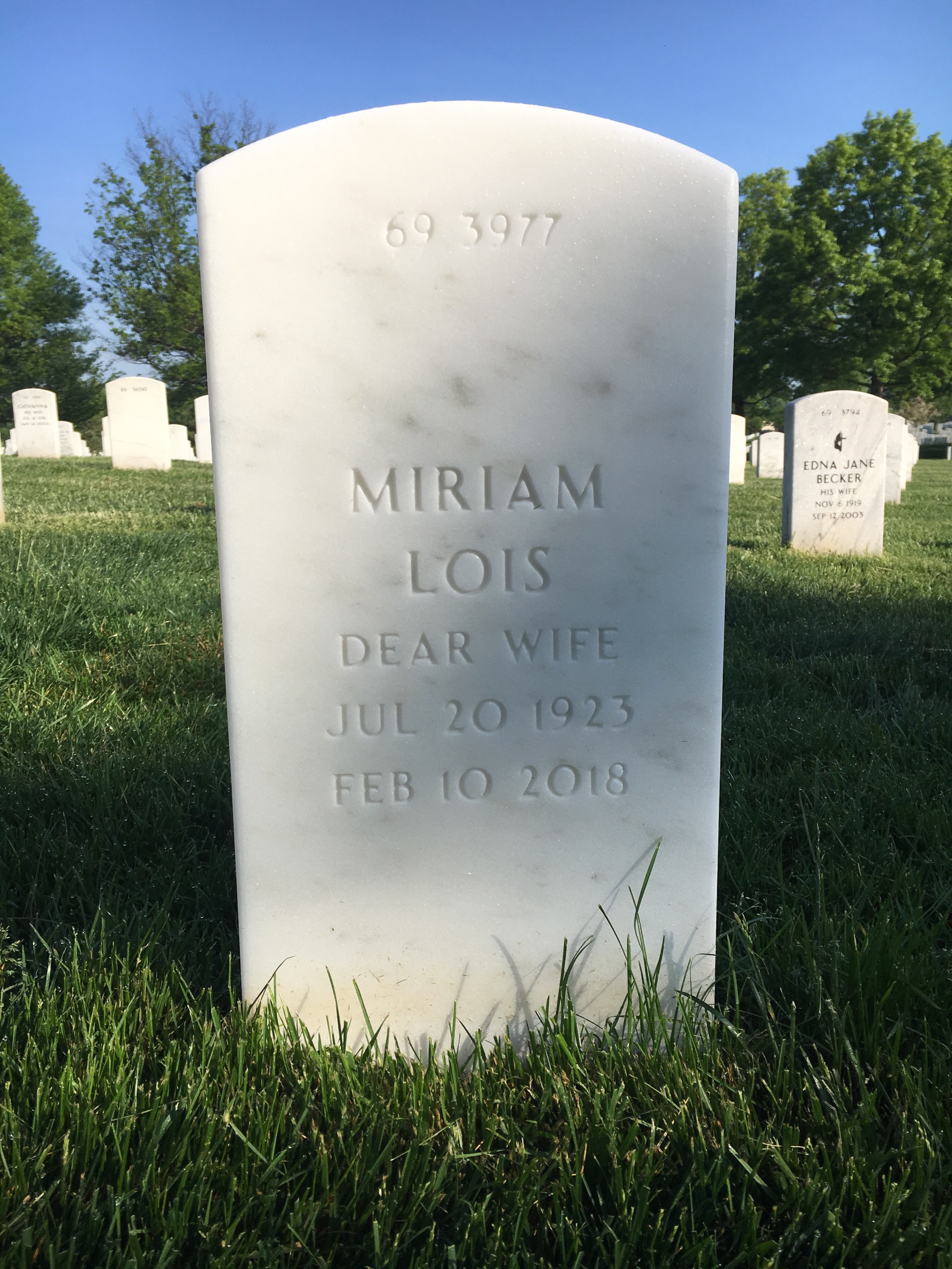 Back of headstone — Adam Dydak