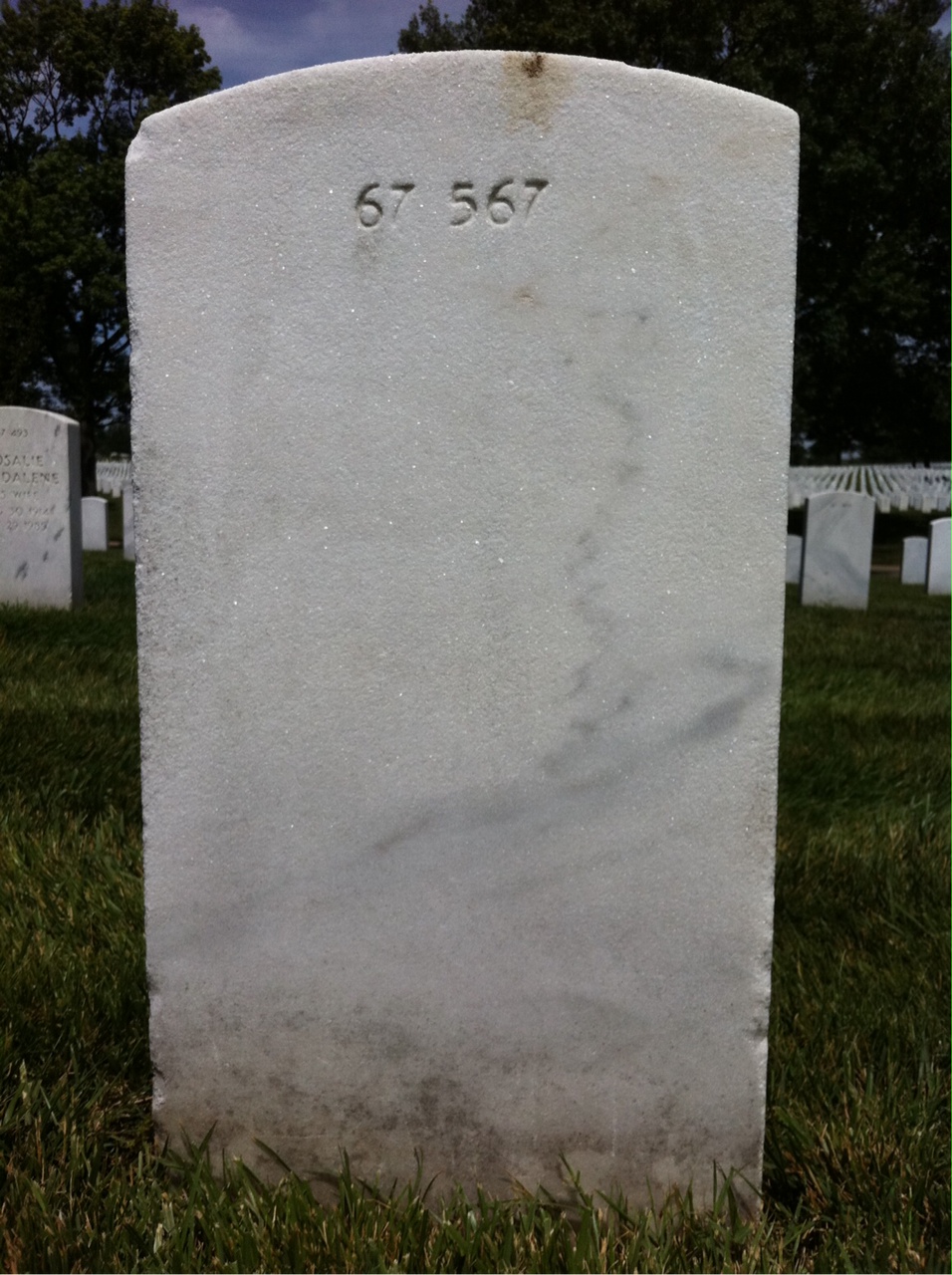Back of headstone — Sigurd Moeller