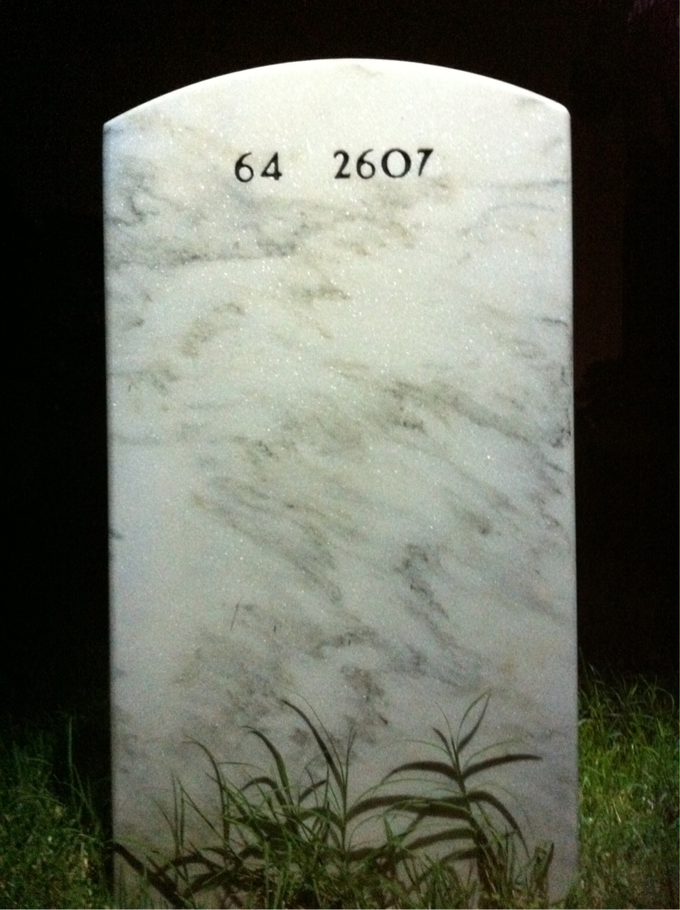 Back of headstone — Randolph Cernick