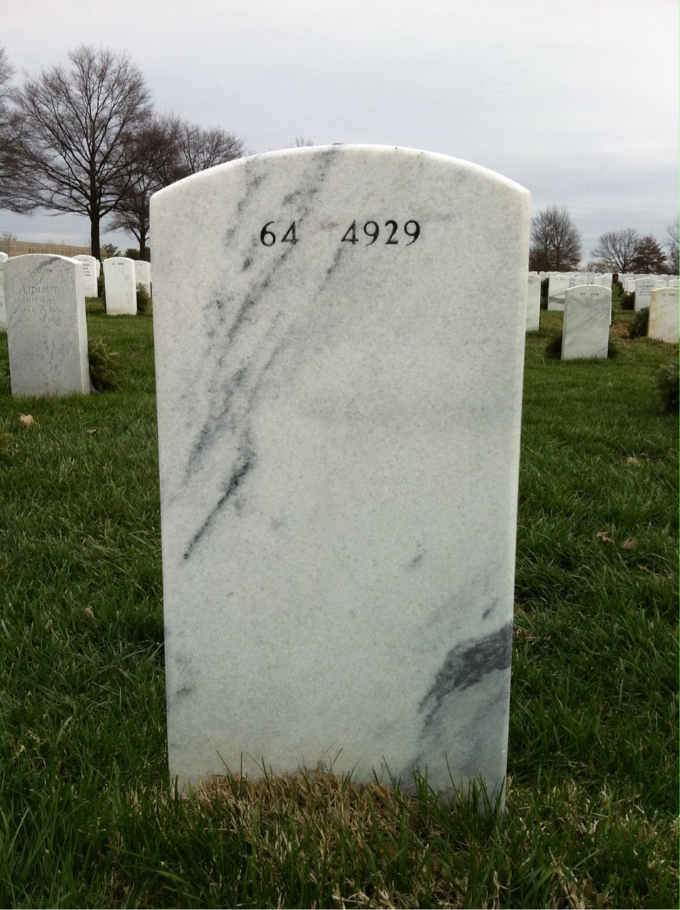 Back of headstone — Richard Rosenfeld