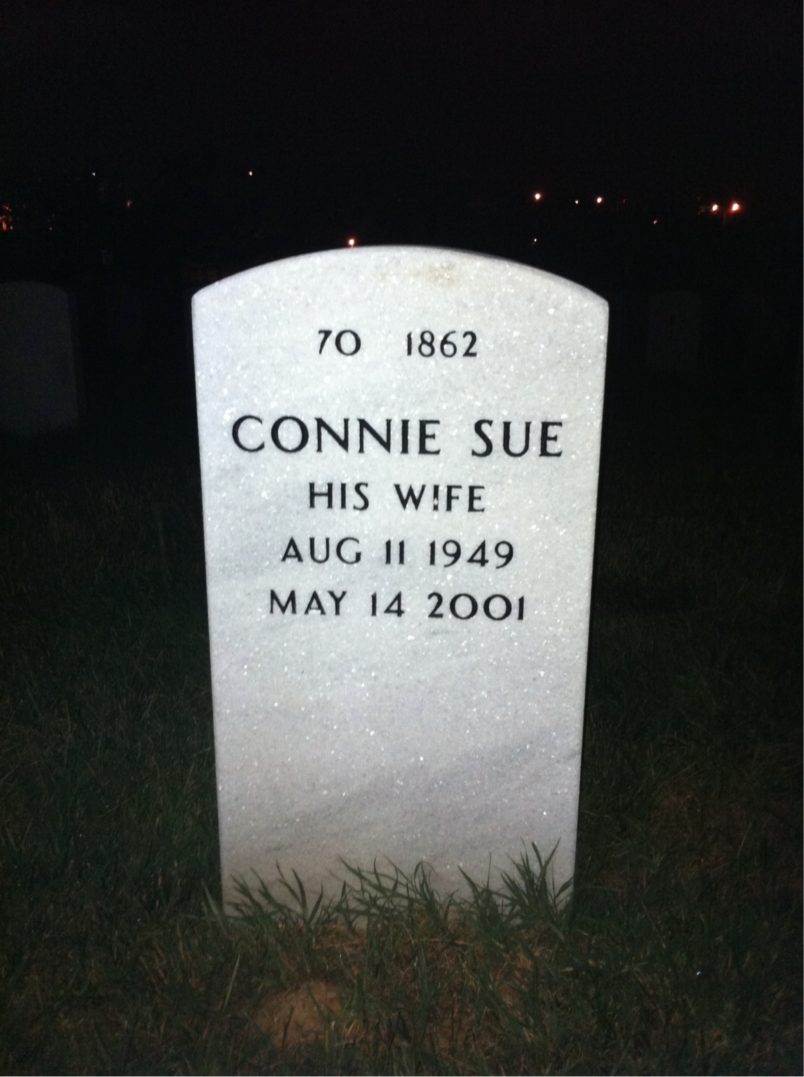 Back of headstone — Chester Crum