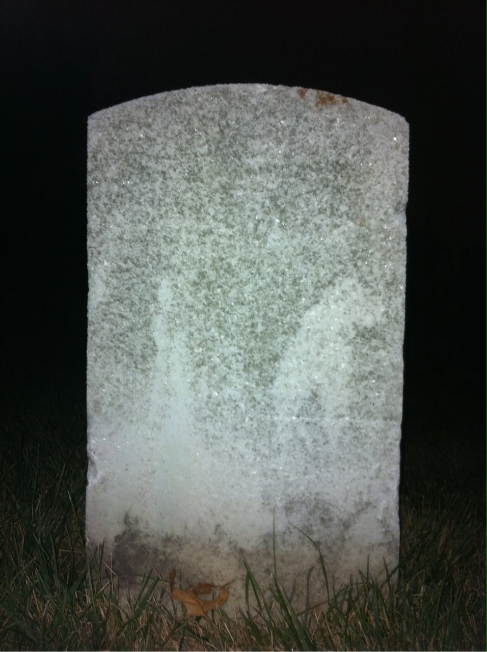 Back of headstone — Benj Ballard