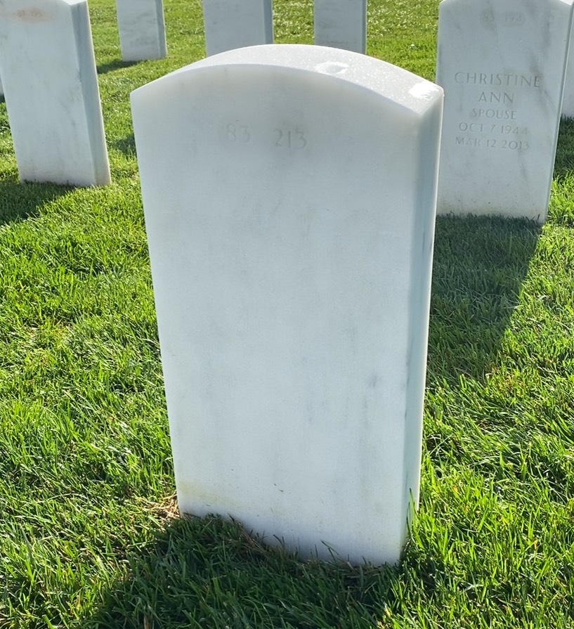Back of headstone — Oliviu Muja