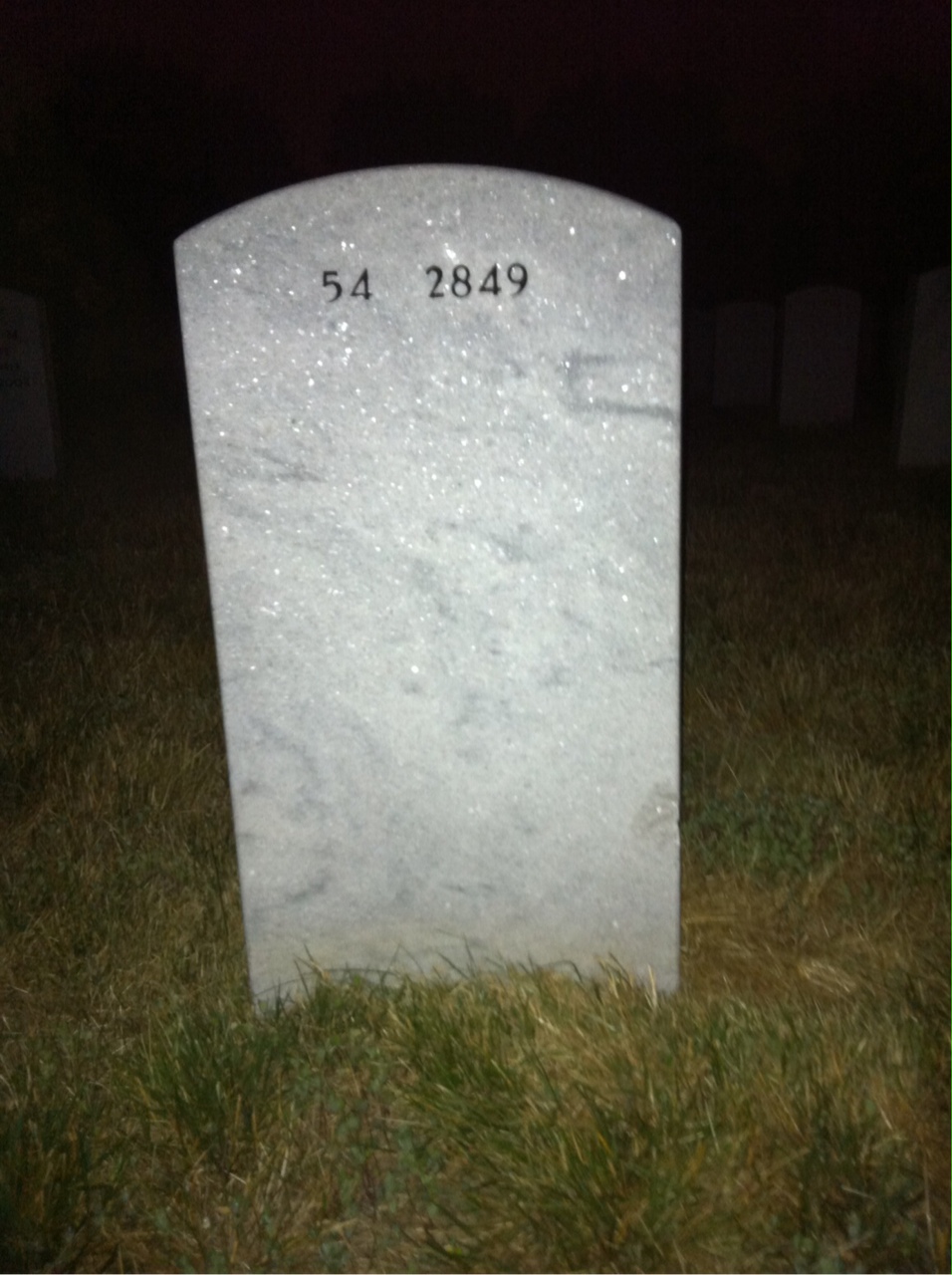 Back of headstone — Thomas Mitchell