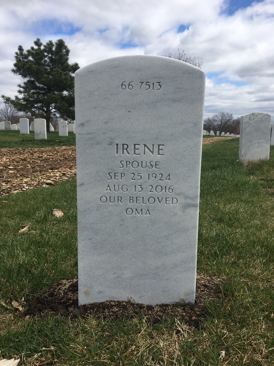 Back of headstone — Robert George