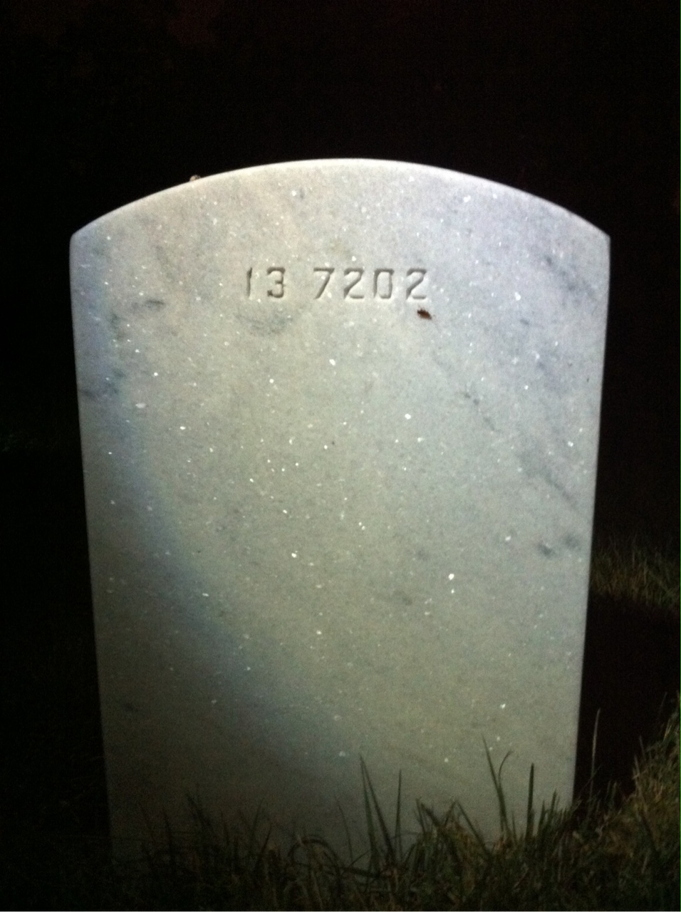 Back of headstone — Henry Mora