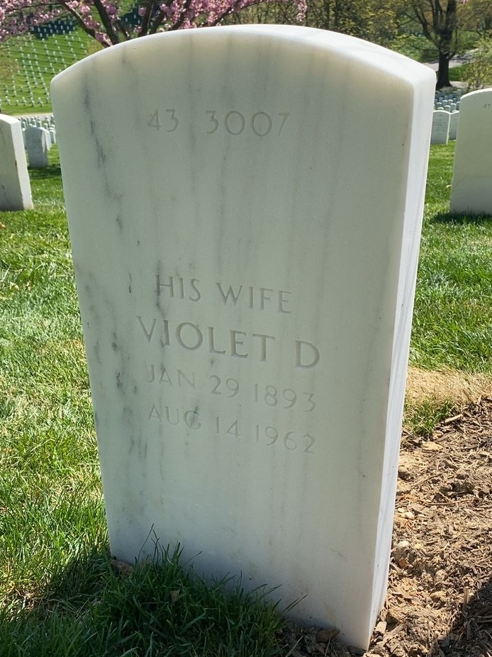 Back of headstone — George Armstrong