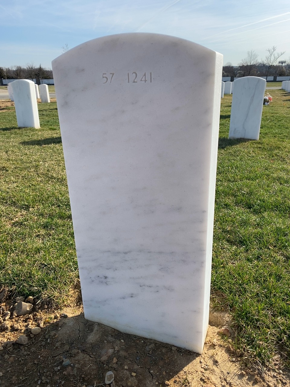 Back of headstone — William E Whitworth