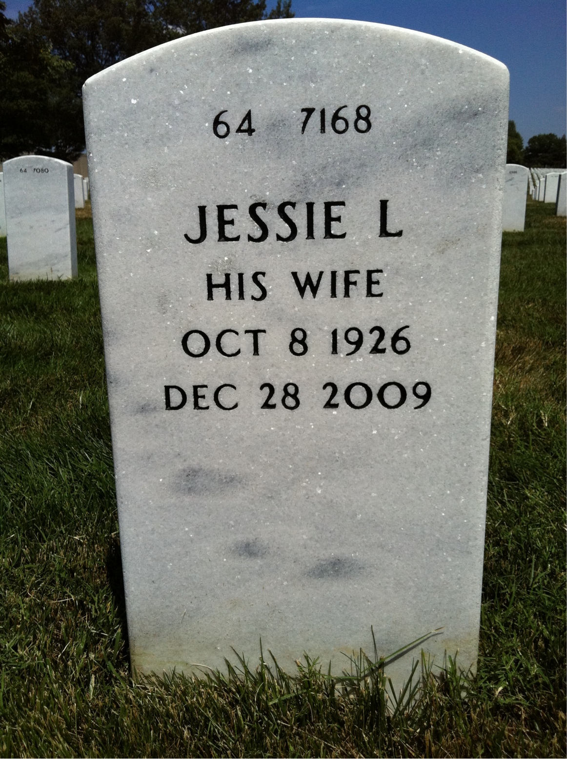 Back of headstone — John Tribble
