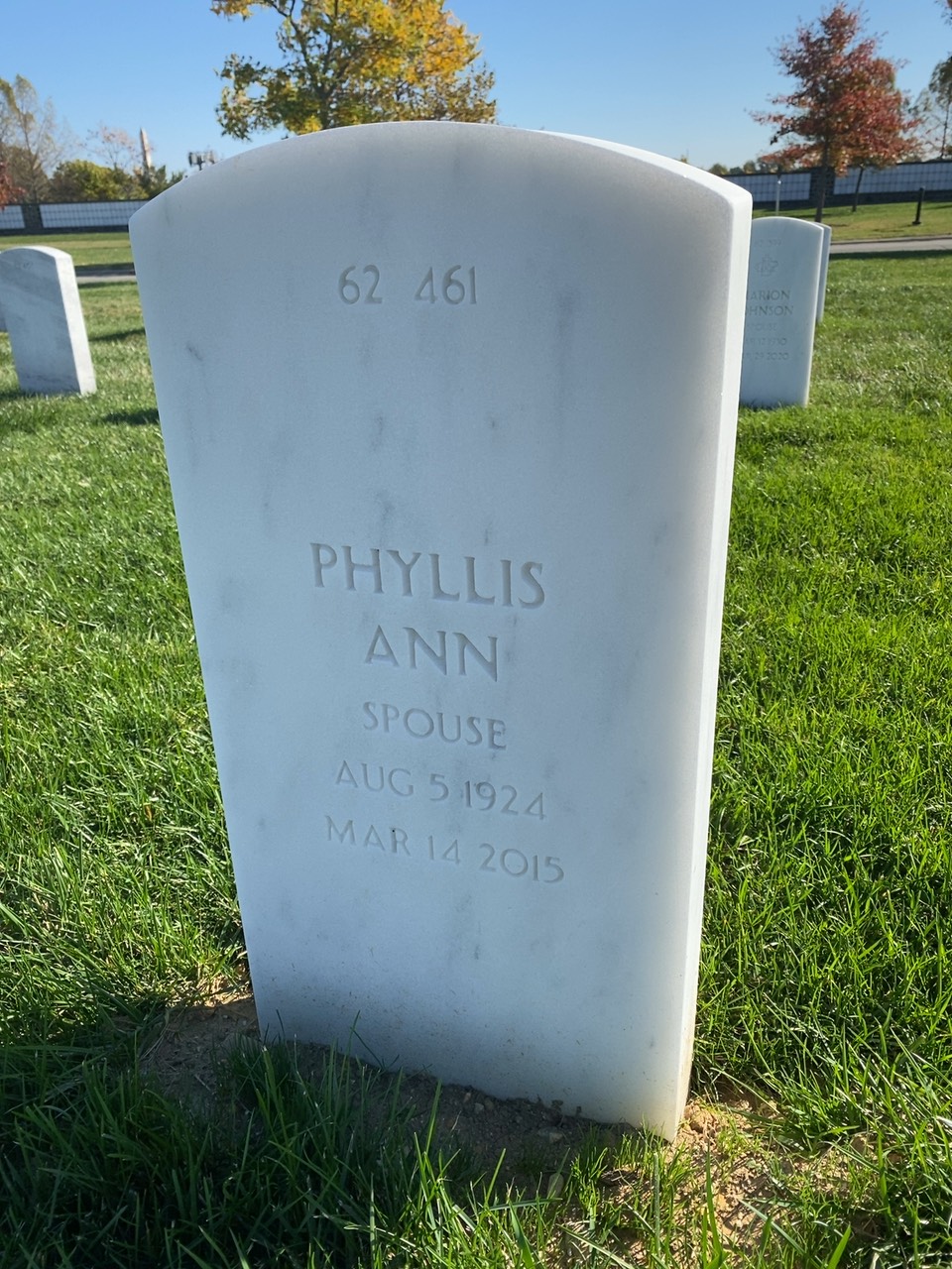 Back of headstone — Thomas Benyo