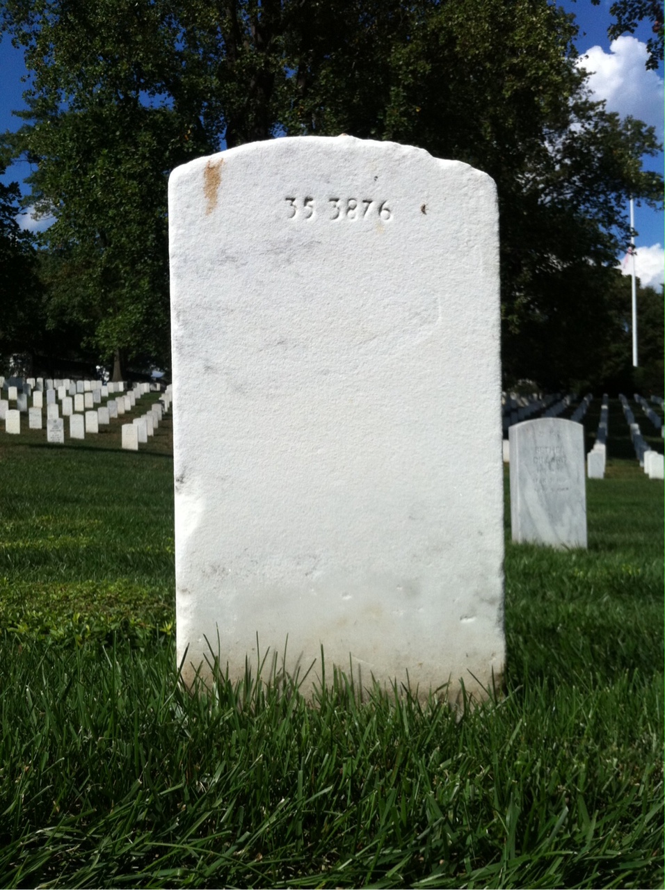 Back of headstone — Donald Allaway