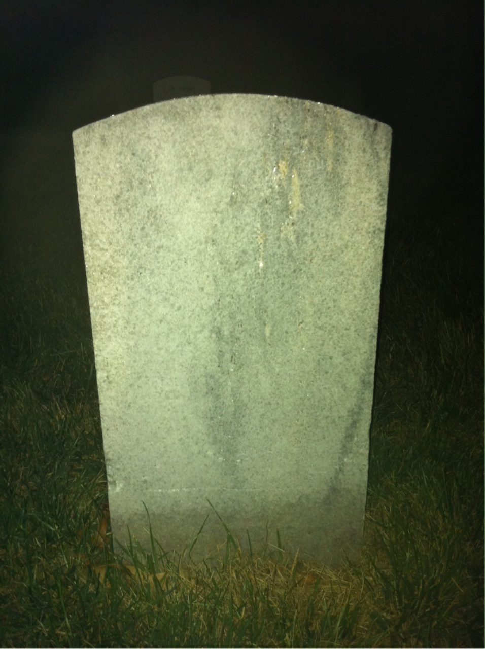 Back of headstone — Maurice Arthur