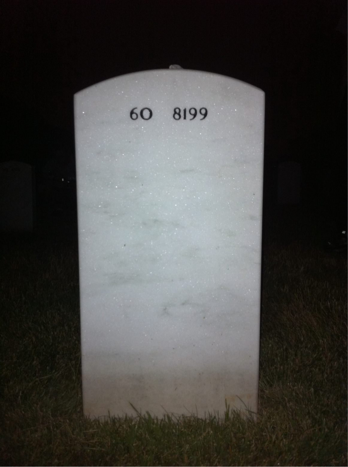 Back of headstone — Marcus Muralles
