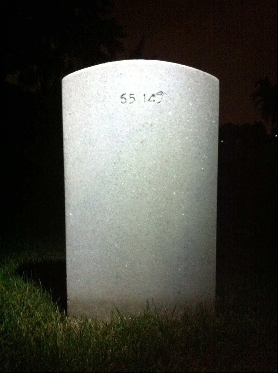 Back of headstone — William Ednor James